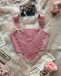 handmade ready to ship corset bliss modernised 18th century style stays reversible over bust corset side lacing half boned stays