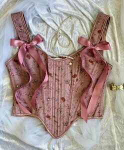vintage corset top for women floral corset etsy